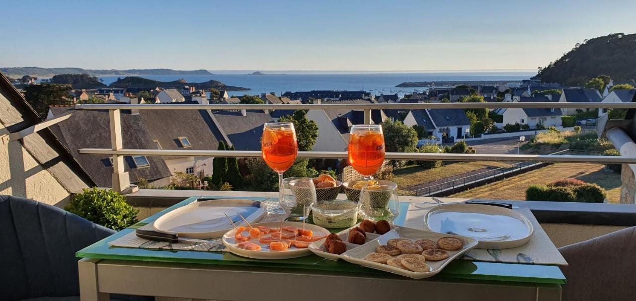 Appartement Bretagne Vue Mer Exceptionnelle Sur Les Hauts D'Erquy Au Calme ! Et Au Pied Du Gr34 외부 사진