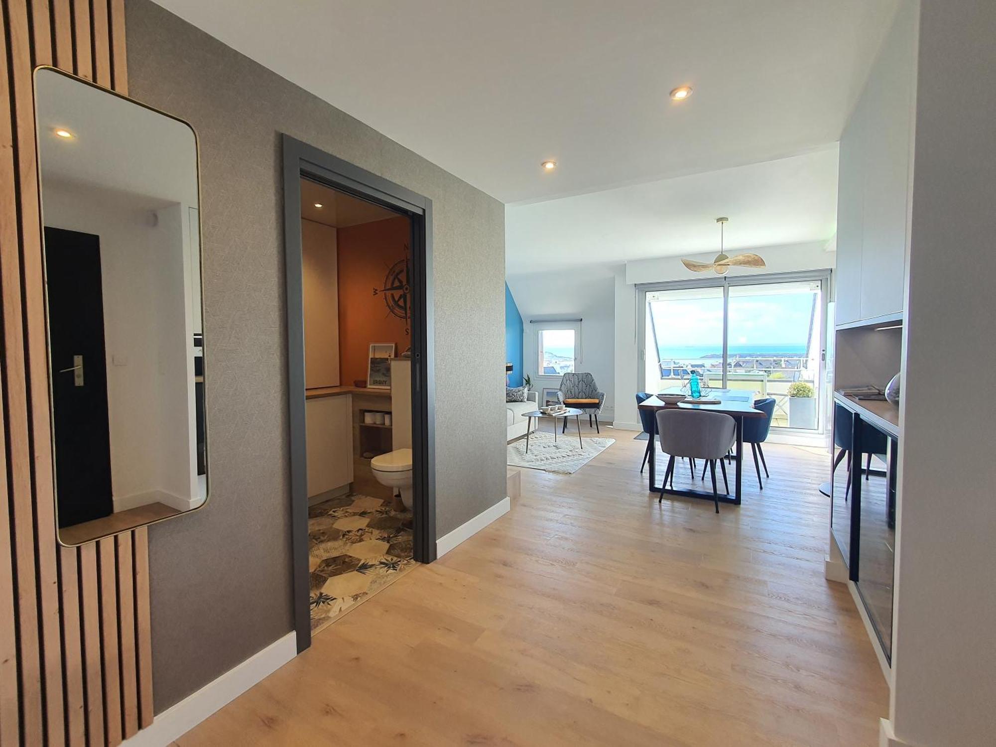 Appartement Bretagne Vue Mer Exceptionnelle Sur Les Hauts D'Erquy Au Calme ! Et Au Pied Du Gr34 외부 사진